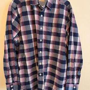 Tommy Bahama Navy and Lavender Check Shirt